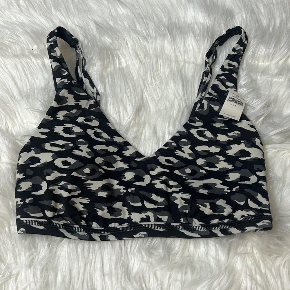 NWT Offline By Aerie Leopard Print Medium Support Goals Bandeau Sports Bra S
